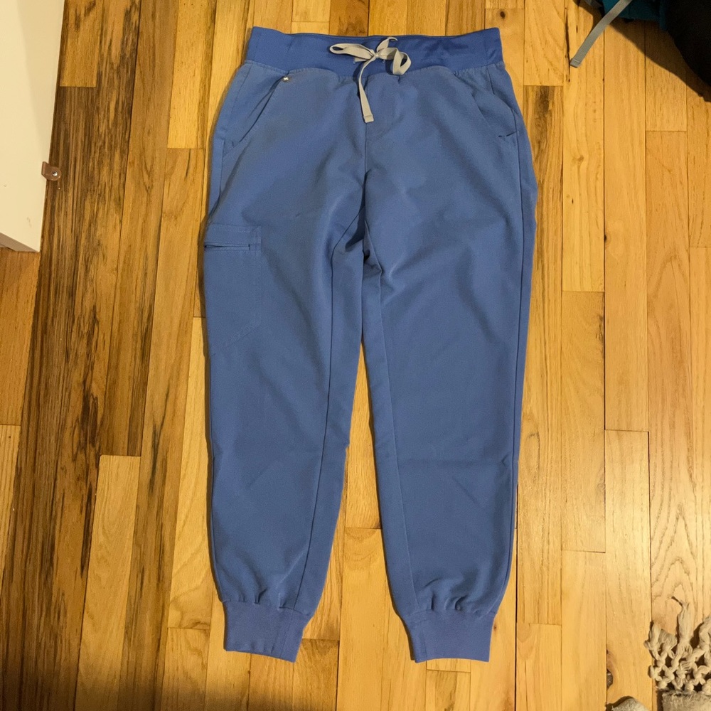 figs blue jogger scrub pants
